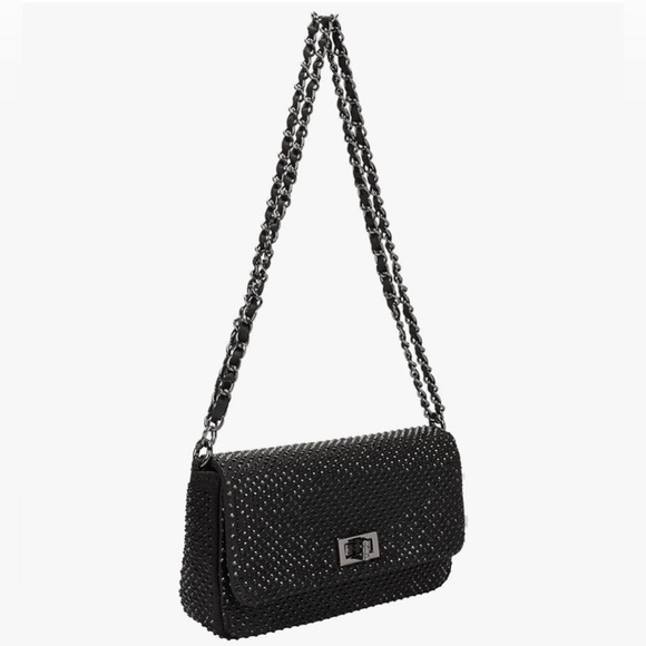 Handbags - Black Sparkling Rhinestone Shoulder Bag